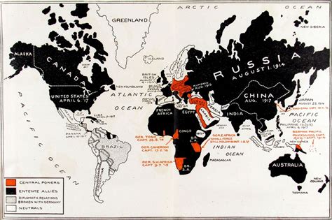 The Main Participants In The World War 1 Mobilized Maps On The Web