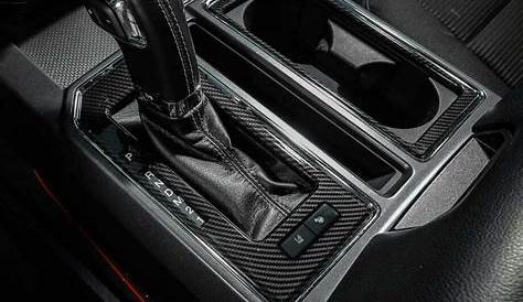 Carbon Fiber Gear Shift Panel Trim Cover Decor 2P For Ford F150 F-150