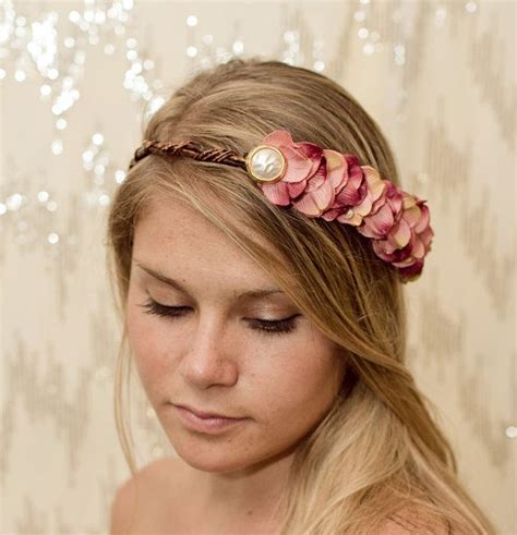 Items Similar To Pearl Wedding Crown With Pink Flowers On Etsy