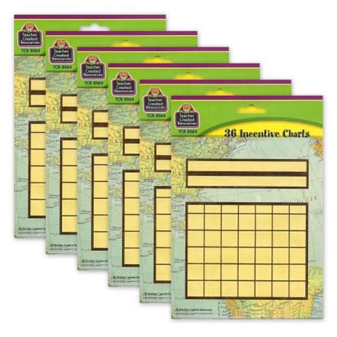 Teacher Created Resources Incentive Chart 525 X 6 Travel The Map 36
