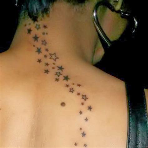 Wonderful Star Tattoos On Neck