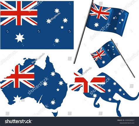 Australia Day Banners Set Illustration Stock Vector Royalty Free