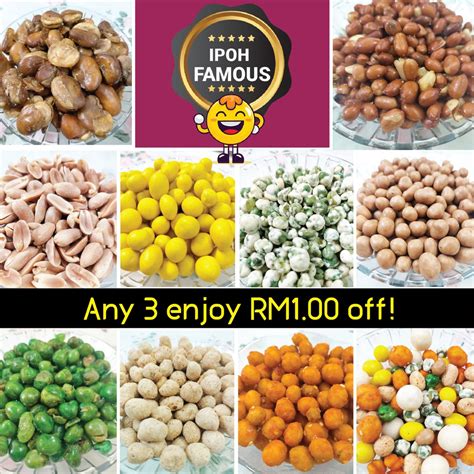 500g Aneka Kacang Putih Ipoh Buntong Original Muruku Mix Nuts Beans