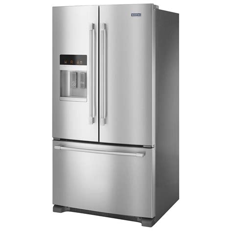 Maytag 25 Cu Ft 36 In Wide French Door Refrigerator With Powercold