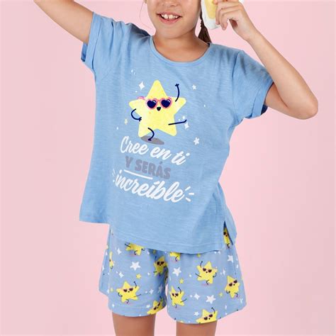 Pijama Niña Manga Corta Mr Wonderful