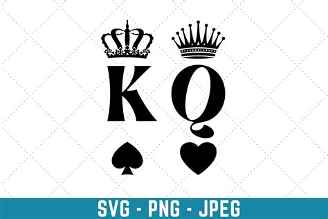 King Of Spades Queen Of Hearts Svg Graphic By Miraipa · Creative Fabrica