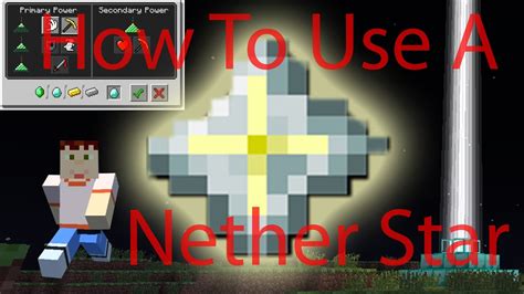 Minecraft How To Use Nether Star How To Use A Beacon Tutorial Youtube