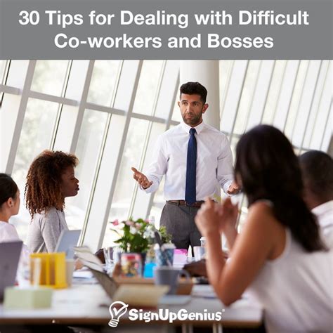 30 Tips For Dealing With Difficult Coworkers And Bosses Motivational Thoughts School