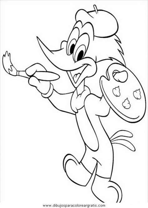 Coloreando dibujos del Pájaro loco | Colorear imágenes