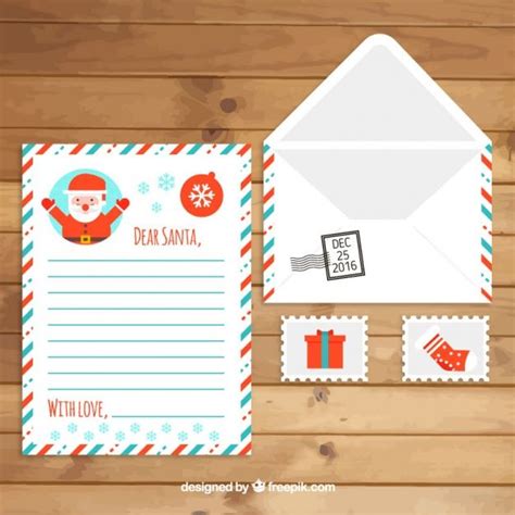 Free envelope to santa print out. Download Envelope With Santa Claus Letter And Stamps for ...