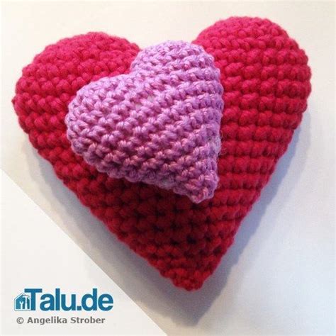 Milda herz hut frei stricken muster von claire slade. Herz häkeln - DIY-Anleitung für ein einfaches Häkelherz ...