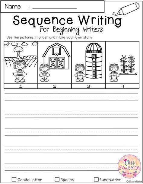 Free Sequence Writing For Beginning Writers Sequencing Worksheets Sequence Writing