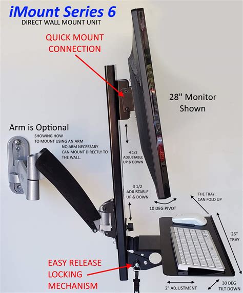 Sds Imount 60 Premium Vesa Mount Monitor And Keyboard Wall Mount