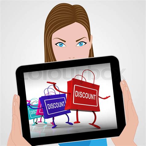 Discount Bags Displays Discounts Sales And Bargains Stock Image