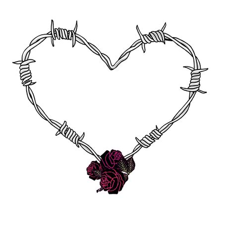 Barbed Wire Heart Sticker Png Picture