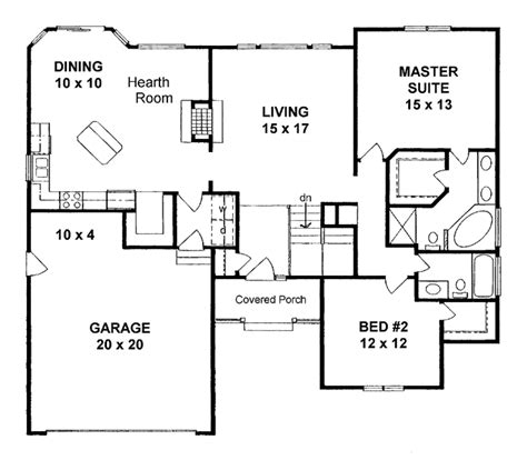 Traditional Style House Plan 2 Beds 2 Baths 1400 Sqft Plan 58 231
