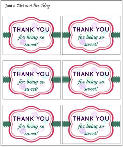Although you can print these onto any paper, to make it even easier on yourself we used avery print to edge 2×2 square labels #22806 to create the stickers and avery matte white postcards #3263 to create the 4 to a page. A Sweet and Simple Thank You Gift {with FREE Printable ...