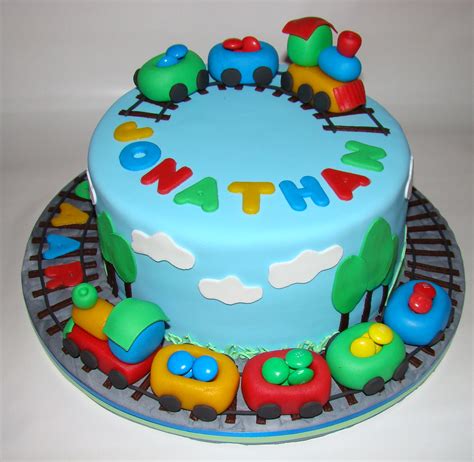 Today you will eat cake, after blowing the candles, you will also have the gifts that your family brought you because today is your birthday, two. train cakes for boys | Traincake for a two years old boy ...