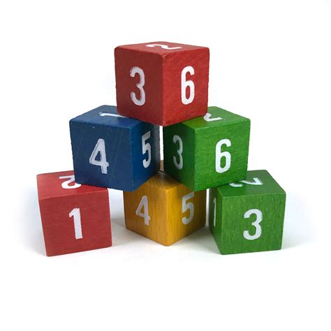 Wooden Number Cubes Set Of 12 Probability Eai Education