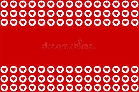 Seamless Pattern From White Hearts On A Red Background Valentine`s Day