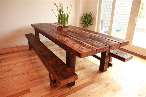 A beautiful home deserves a beautiful dining table where family and friends can get together. Hand Crafted Custom Farmhouse Dining Table And Benches For ...