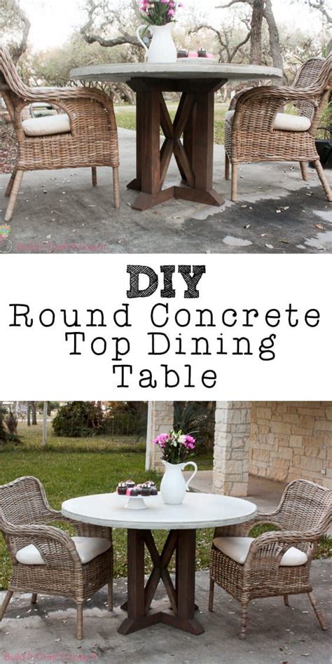You can just take a day to mix the concrete and make the top and the base. DIY Round Concrete Table Top in 2020 | Round concrete ...