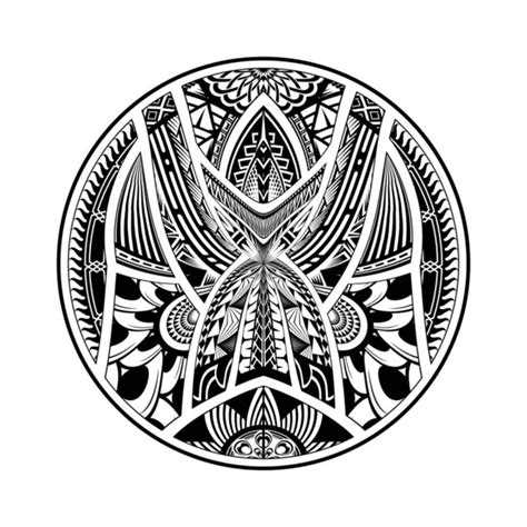 Maori Circle Tattoo Shape Tribal Tattoo Design Pattern Polynesian Mandala Stock Vector By