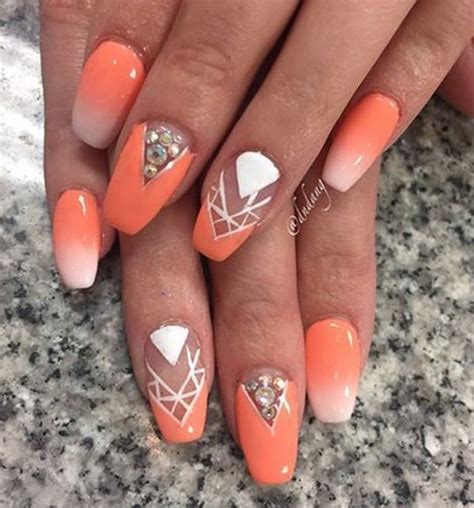 stylish peach nail designs  christmas eve naildesigncode