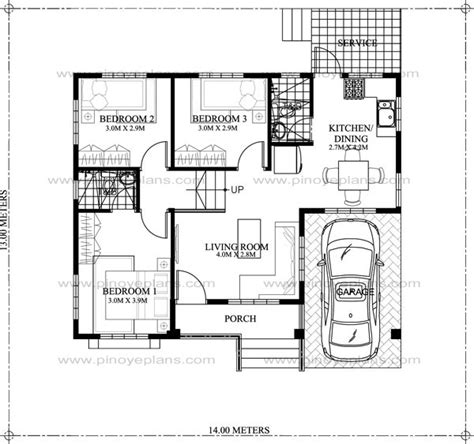 Katrina 3 Bedroom Bungalow House Plan Php 2016024 1s