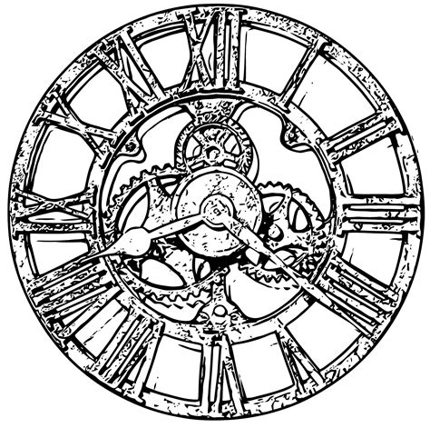 Clock Coloring Page Wecoloringpage Wecoloringpage