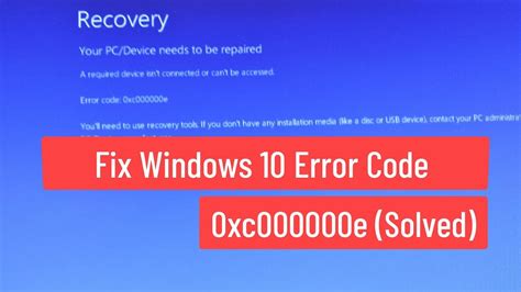 Solucionar Error Windows 10 0xc000000e Tutorial Paso A Paso Mundowin
