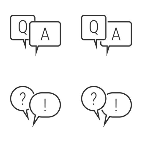 Questions And Answers Icons 6820414 Vector Art At Vecteezy