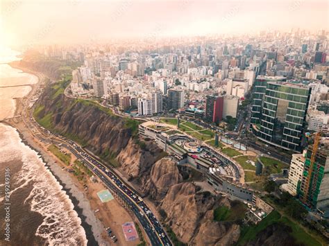 Lima Peru December12 2018 Aerial Of Buildings Of Downtown