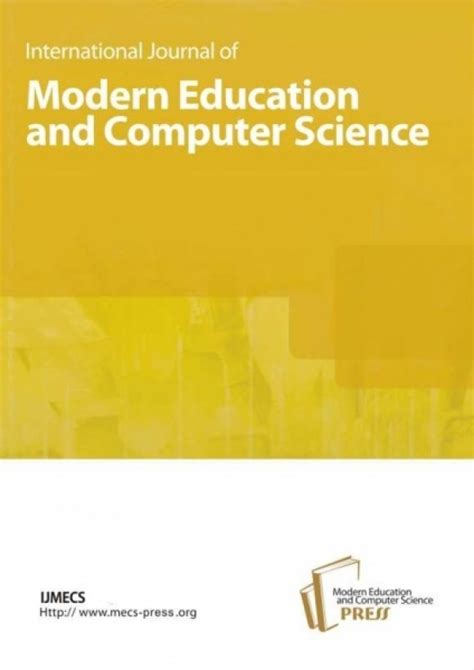 International Journal Of Modern Education And Computer Science Ijmecs