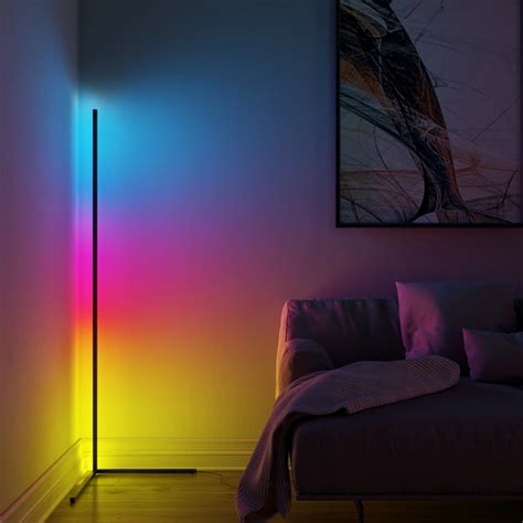 Aluminium 20w led low power consumption light remote control for on/off, color change, color dance, dimming option, controlling speed etc. Modern LED Corner Floor Lamp Atmosphere light Lights ...