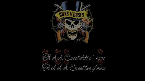 Personally, i like the sound of axl's voice, and however much of an a**hole he is, that the lyrics are great,the guitar playing is great,axl's voice is amazing. Sweet Child O' Mine (Standard Tuning) Lyrics and Chords ...