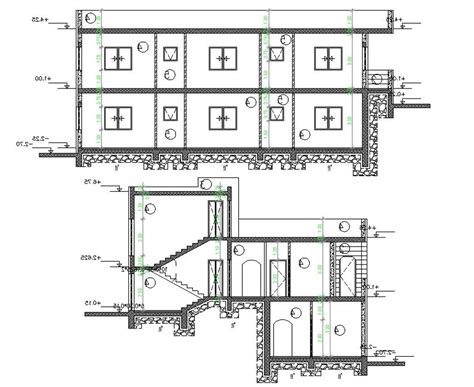 Residential Building Elevation Drawing In Dwg Autocad File Cadbull