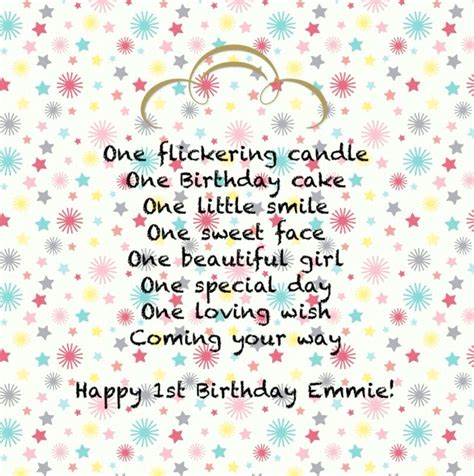 Oct 01, 2019 · these are the best birthday wishes from a mom to her daughter. Cute verse for a one year old girl's Birthday card. | Birthday card sayings, Birthday verses for ...