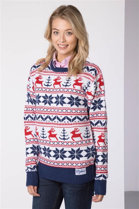 Ladies Relaxed Fit Christmas Jumper Rydale Uk