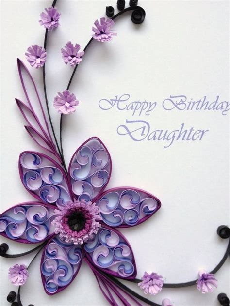 Handmade Paper Quilling Birthday Card ~ Arts And Crafts To Do At Home