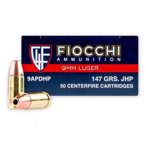 9mm 147 Grain Jhp Fiocchi 1000 Rounds Ammo 9mm Luger 9x19