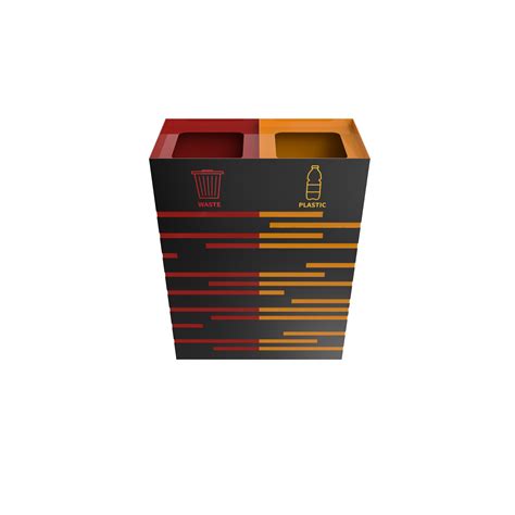 Kandel Pc Powder Coated Metal Trash Bins For Selective Waste Collection