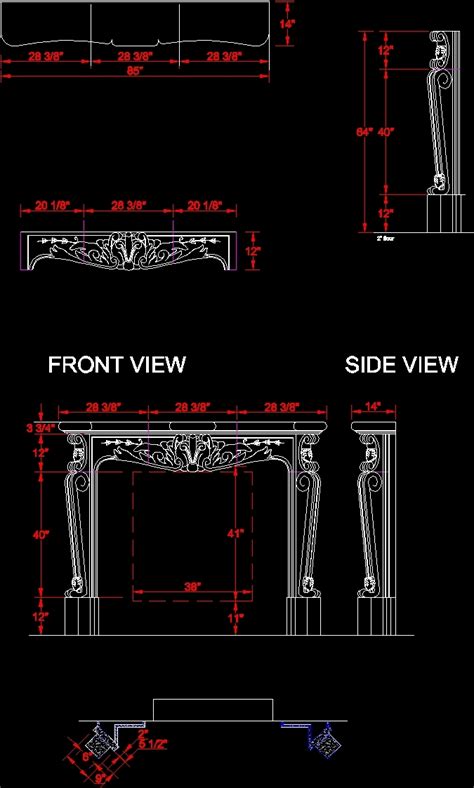 Fireplace Stove Luis Xv Dwg Elevation For Autocad Designs Cad