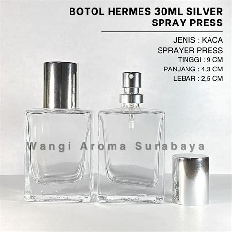 Jual Botol Parfum Hermes ML Silver Spray Press Botol Parfum Hermes Press Silver Botol