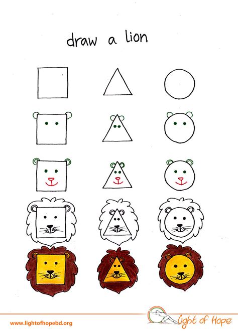 The idea was to draw animals from exactly 13 circles, and i decided to match that number by making 13 animals. How To Draw Any Animal From A Square, A Triangle And A ...
