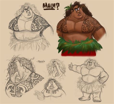 Jeff Merghart Maui Moana Concept Disney Sketches Disney Art Character Art