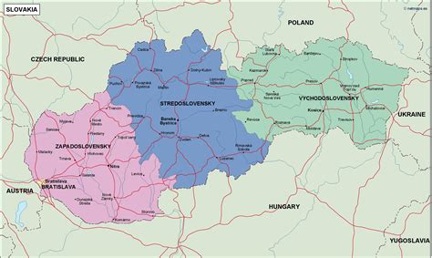 Slovakia Political Map Illustrator Vector Eps Maps Eps Illustrator