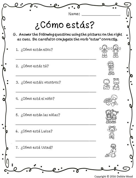 Spanish Verb Worksheets
