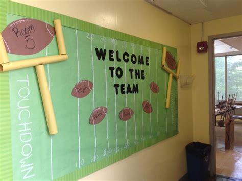 Welcome Back Bulletin Board Football Theme Sports Theme Classroom