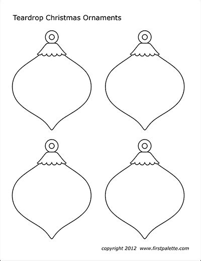 Christmas Tree Ornaments Free Printable Templates